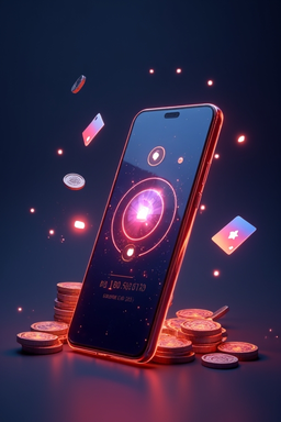 Smartfon z aplikacją kasynową