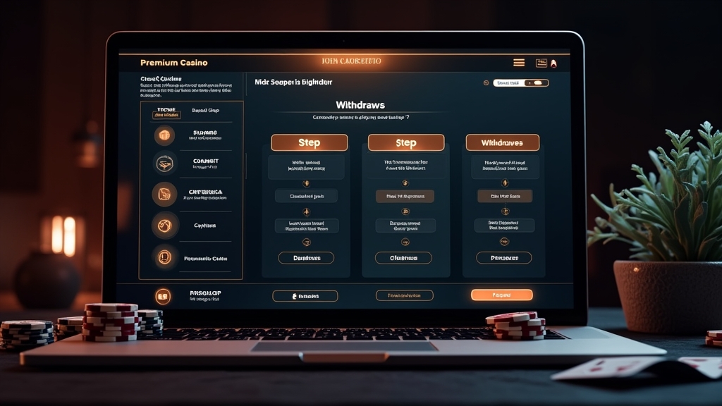 Panel wypłaty w Deloro Casino z formularzem i etapami realizacji