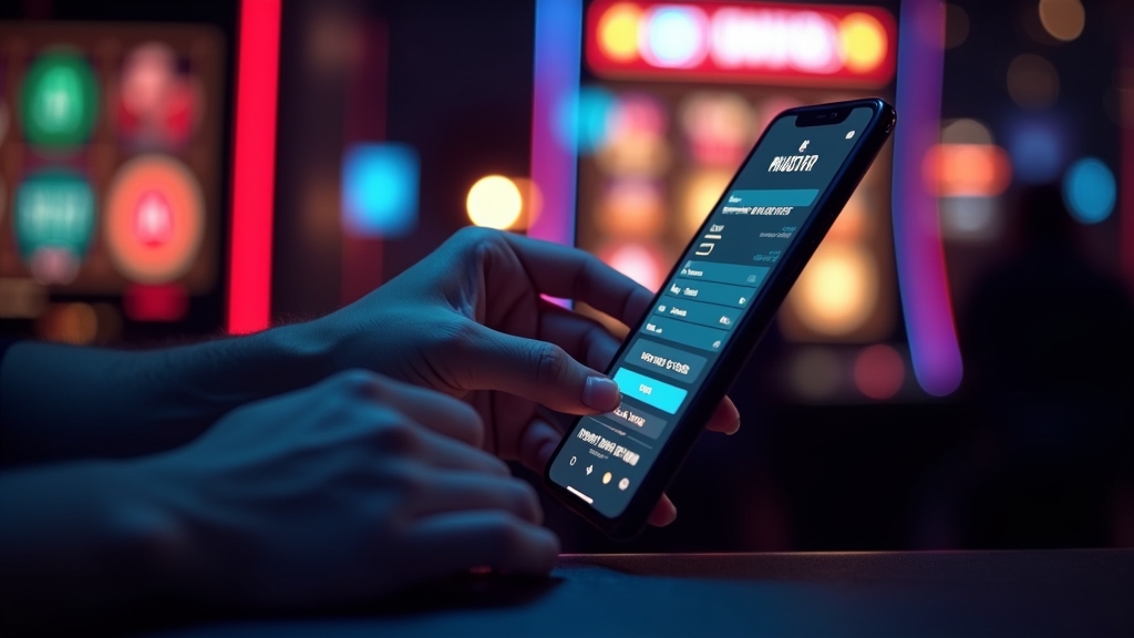 Wpisywanie kodu promocyjnego w formularzu rejestracji przy neonowych światłach kasyna